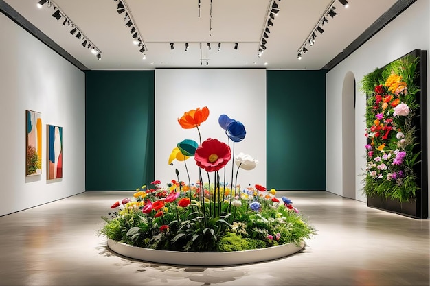 a flower exhibition space