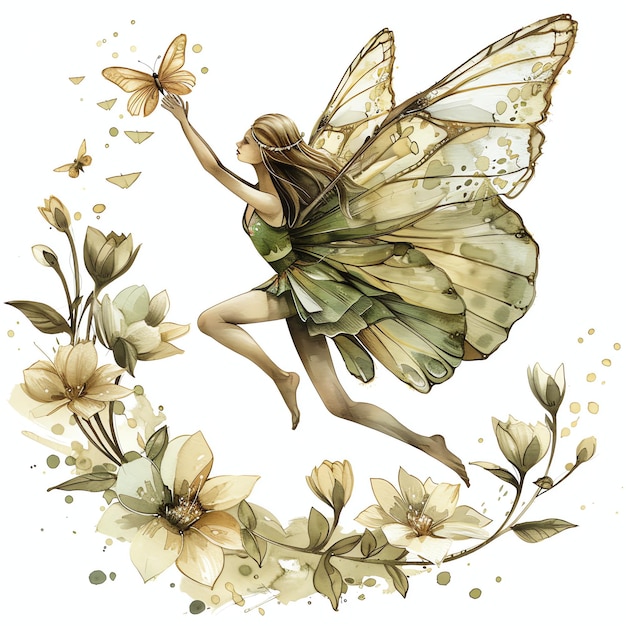 Flower Fairy watercolor