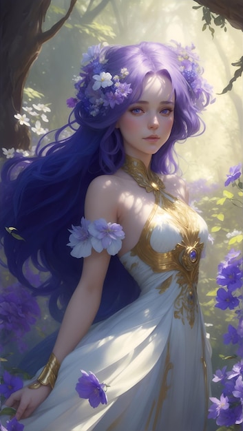 Flower Girl Purple