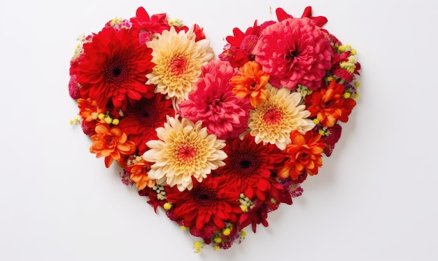 Flower heart symbolizes love on Valentines Day Creating using generative AI tools