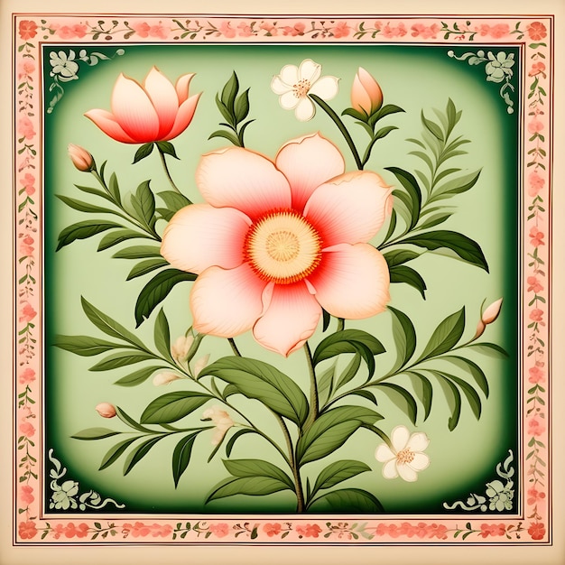 Flower illustration Flower Art pattern Vintage Art Pattern Design