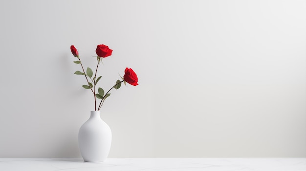 flower in jug on white background