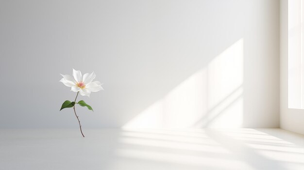 flower in jug on white background