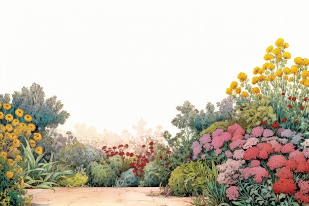 Photo flower landscape outdoors painting