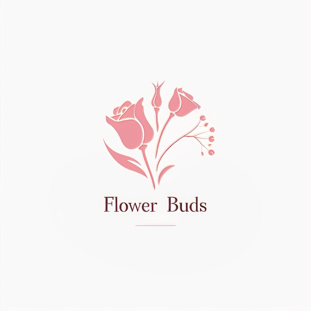 Photo a flower logo for a flower bud