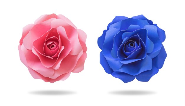 Flower paper on isolated background with clipping path. Origami floral for your design.