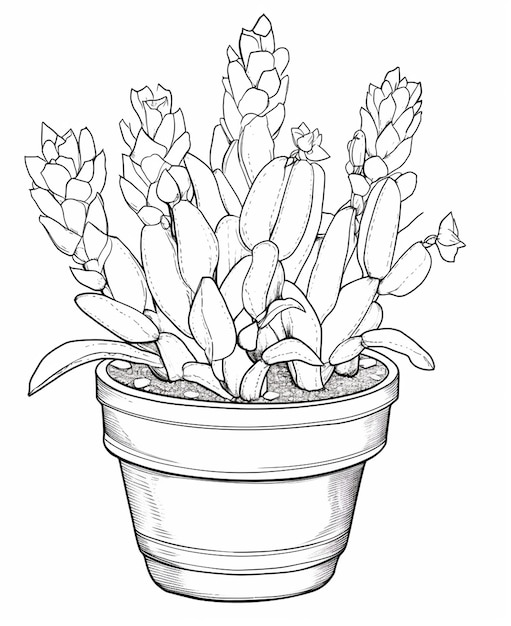 A flower poet coloring page line art for kids