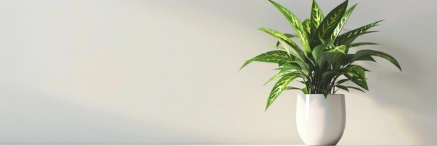 Photo flower in a pot on a white background