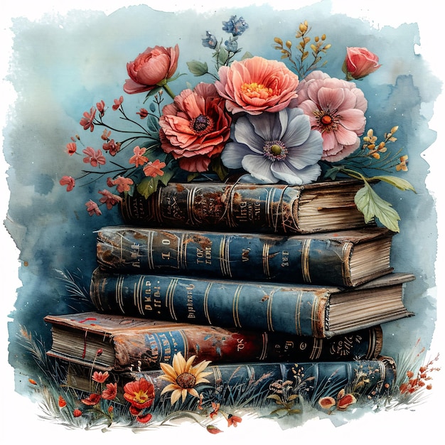 Flower Power A Bookish Bouquet Generative AI