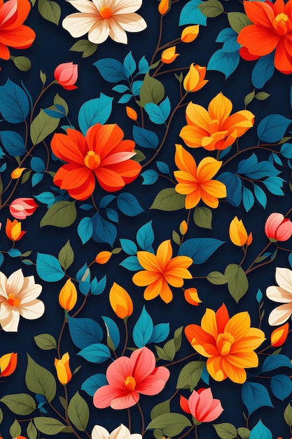 flower regular pattern graphic artwork beautiful flowers