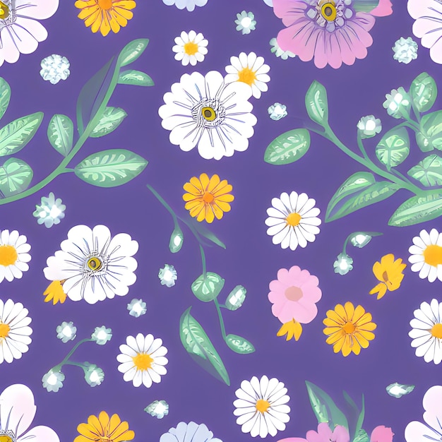 Flower seamless abstract pattern floral random background modern design decoration and digital printing