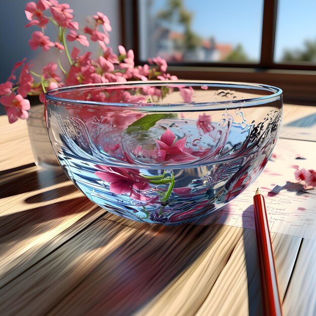 flower water bowl