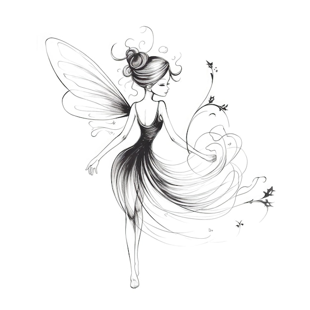 Flower whimsical fairy ai generated