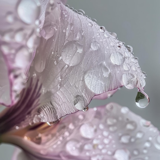 Photo a flower with raindrops on it