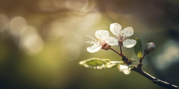 A flower with the sun shining on it