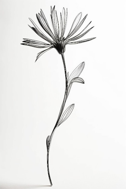 A flower with a white background