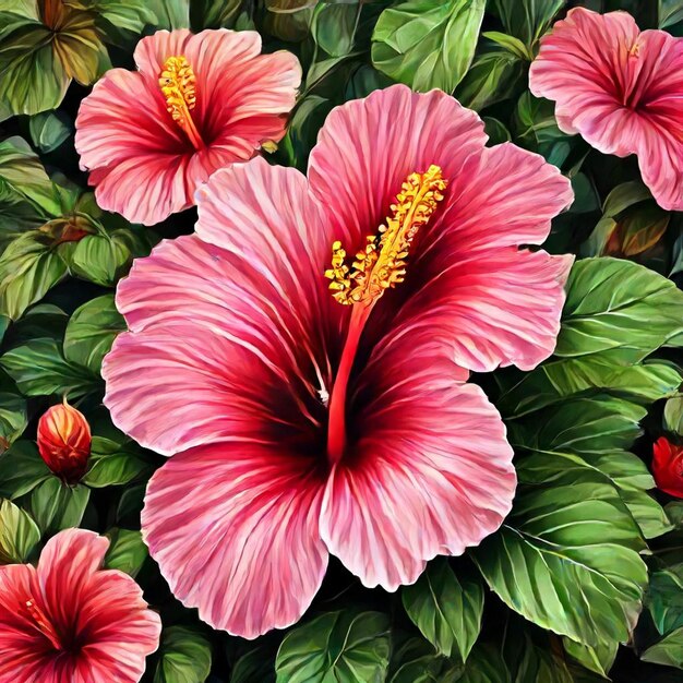 Photo a flower with the word hibiscus on it