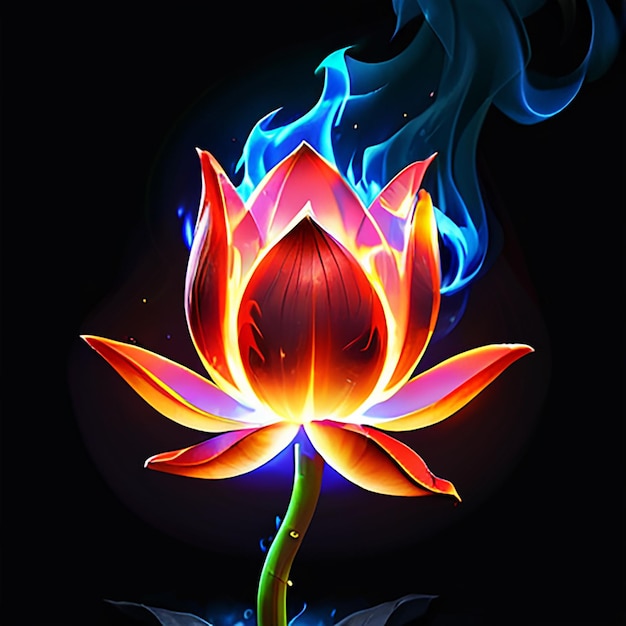 a flower with the word lotus on it