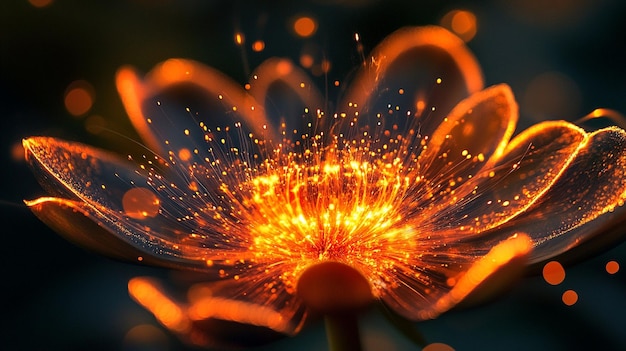 Photo a flower with the words  fire  on it