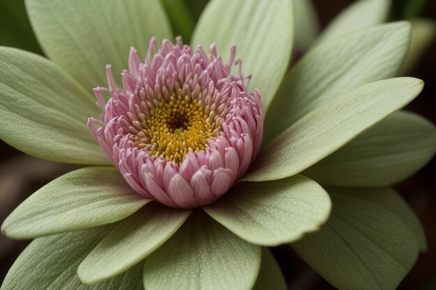 a flower with yellow center and a yellow center