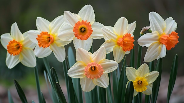 Photo a flower with yellow and orange flowers with the yellow center