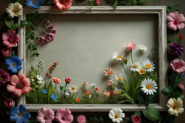 Flower Wonderland Enchanted Spring Flower Frame