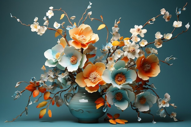 Flowerfilled Vase Generative Ai