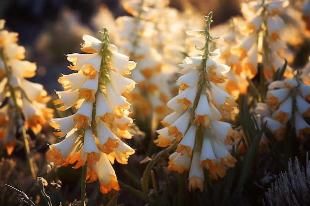 Flowering Yucca Cactus CloseUp