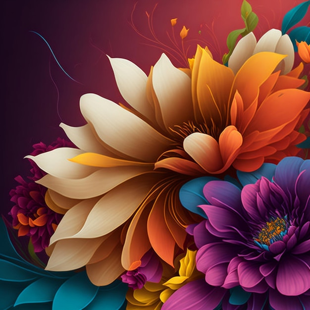 a flowers in abstract background