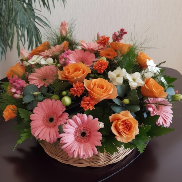 Flowers arrangement in honor of mothers day