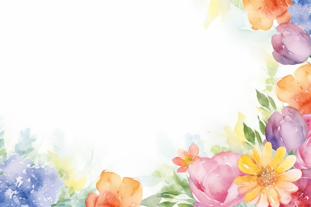 flowers banner mockup may colorful watercolor mothers day