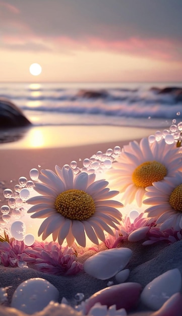 Flowers on the beach wallpapers