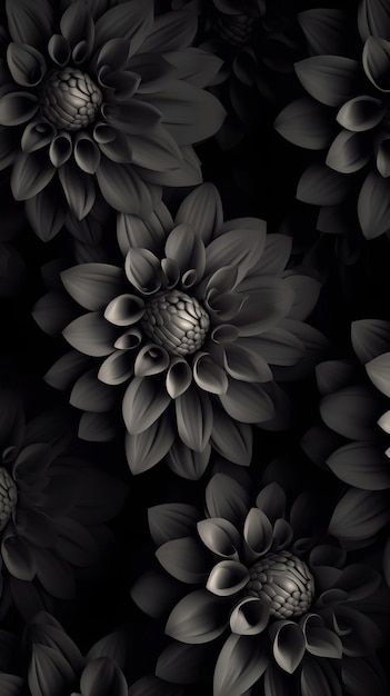 flowers black background wallpaper for phone