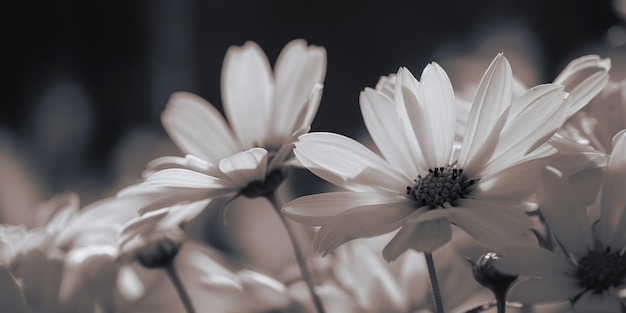 Flowers in black and white