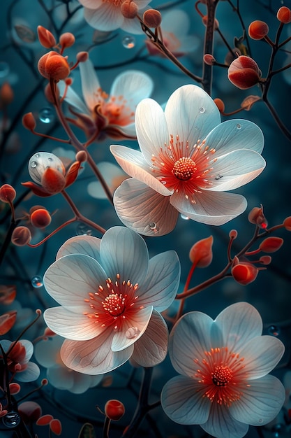 Flowers Blooming on a Tree