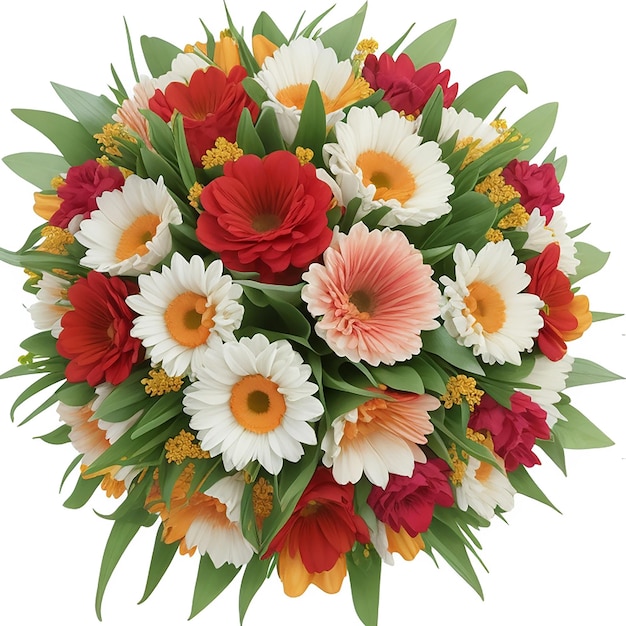 Flowers bouquet on white background generated by AI