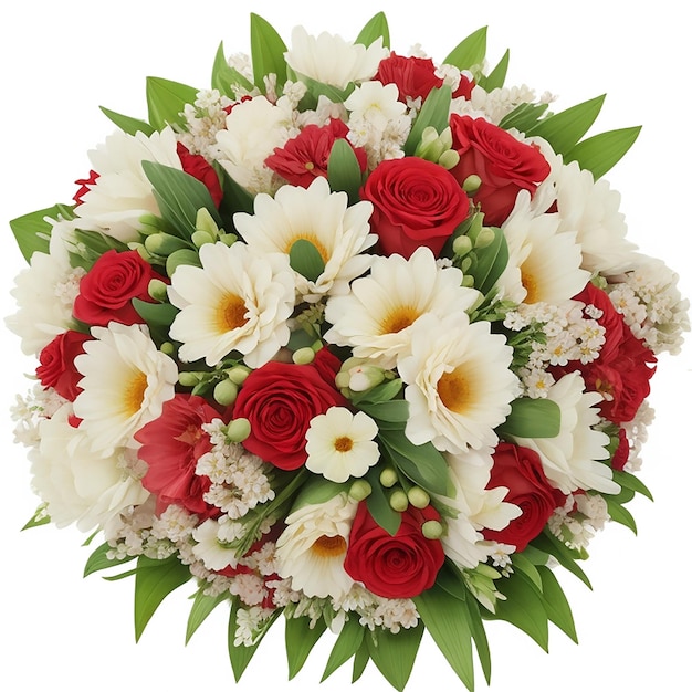 Flowers bouquet on white background generated by AI