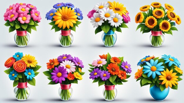 flowers bouquets element collection