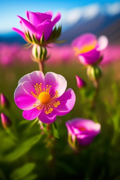 Flowers colorful wallpaper backgrounds nature lover yellow pink blue magenta dark pink orange shade