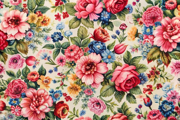 Flowers fashion fabric pattern texture