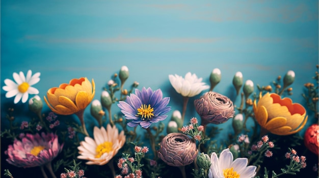 flowers in a field of flowers