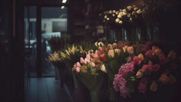 Flowers in a flower shop