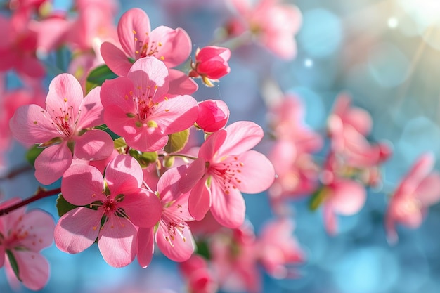 the flowers of a morning plant in the spring sunshine professional photography