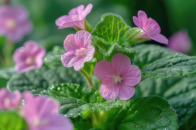 the flowers of a morning plant in the spring sunshine professional photography