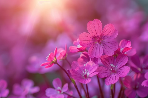 the flowers of a morning plant in the spring sunshine professional photography