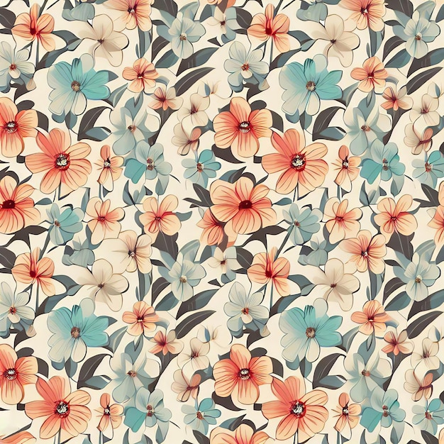 flowers seamless patterns Can be used for invitations greeting wedding card