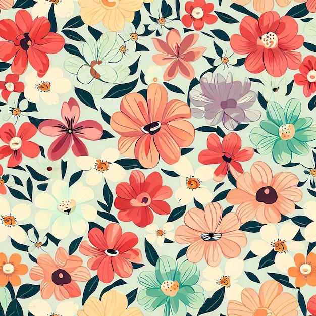 flowers seamless patterns Can be used for invitations greeting wedding card