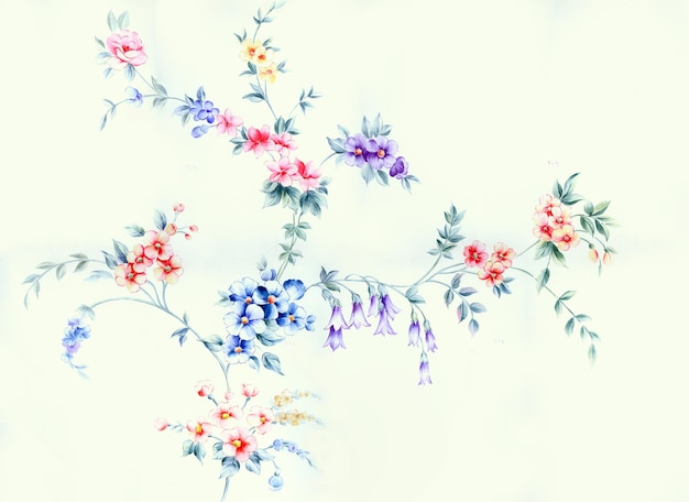 The flowers in the sunny day, the leaves and flowers art design.