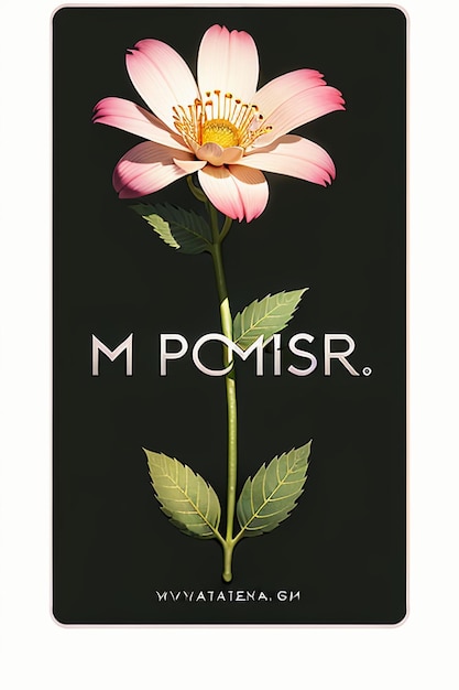 Photo flowers text advertising poster propaganda cover design banner wallpaper background illustration