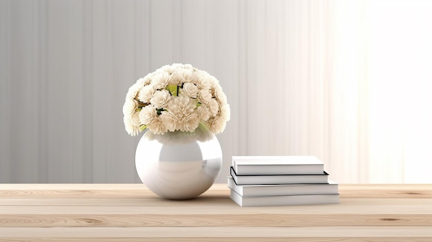 flowers in vase HD 8K wallpaper Stock Photographic Image